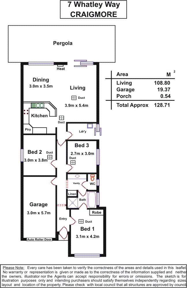 Floorplan of Homely house listing, 7 Whatley Way, Craigmore SA 5114