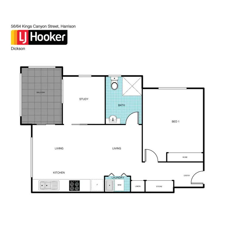 Floorplan of Homely apartment listing, 56/64 Kings Canyon Street, Harrison ACT 2914