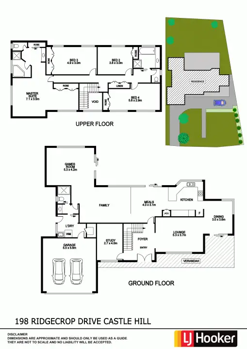 Floorplan of Homely house listing, 198 Ridgecrop Drive, Castle Hill NSW 2154