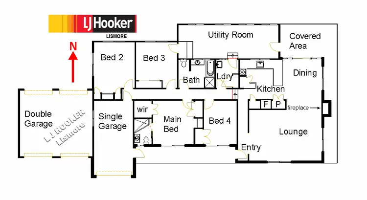 Floorplan of Homely rural property listing, 345 Fogwells Road, Yorklea NSW 2470