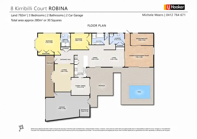 Floorplan of Homely house listing, 8 Kirribilli Court, Robina QLD 4226