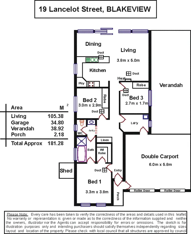 Floorplan of Homely house listing, 19 Lancelot Street, Blakeview SA 5114