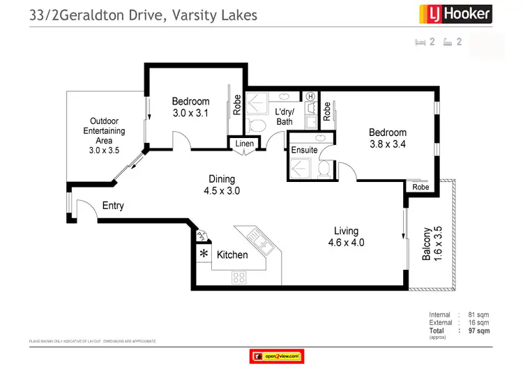 Floorplan of Homely unit listing, 33/2-10 Geraldton Drive, Varsity Lakes QLD 4227