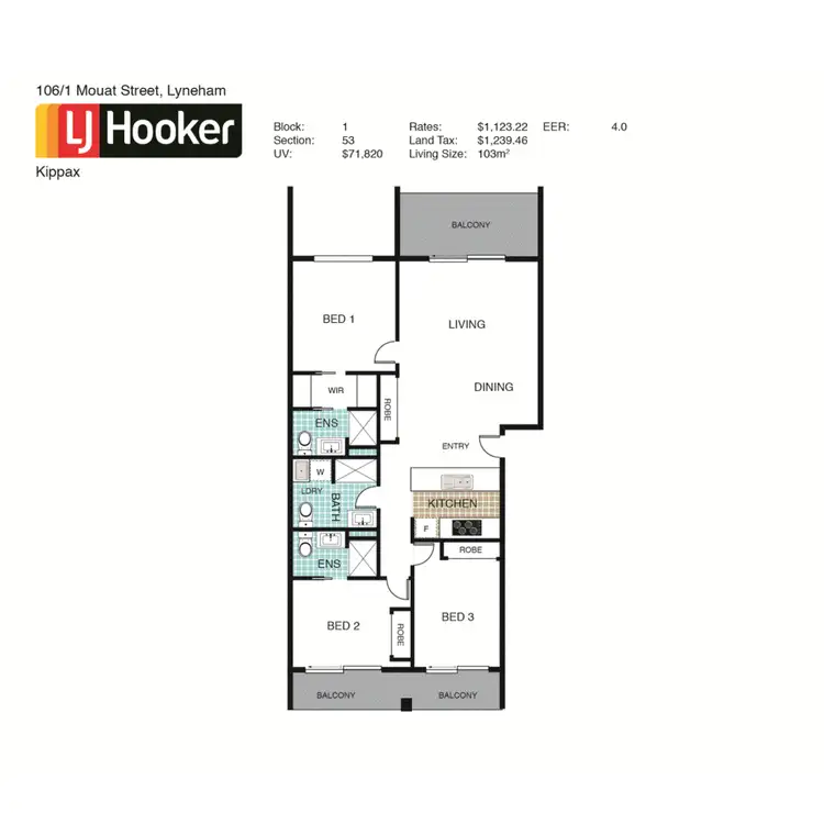 Floorplan of Homely apartment listing, 106/1 Mouat Street, Lyneham ACT 2602