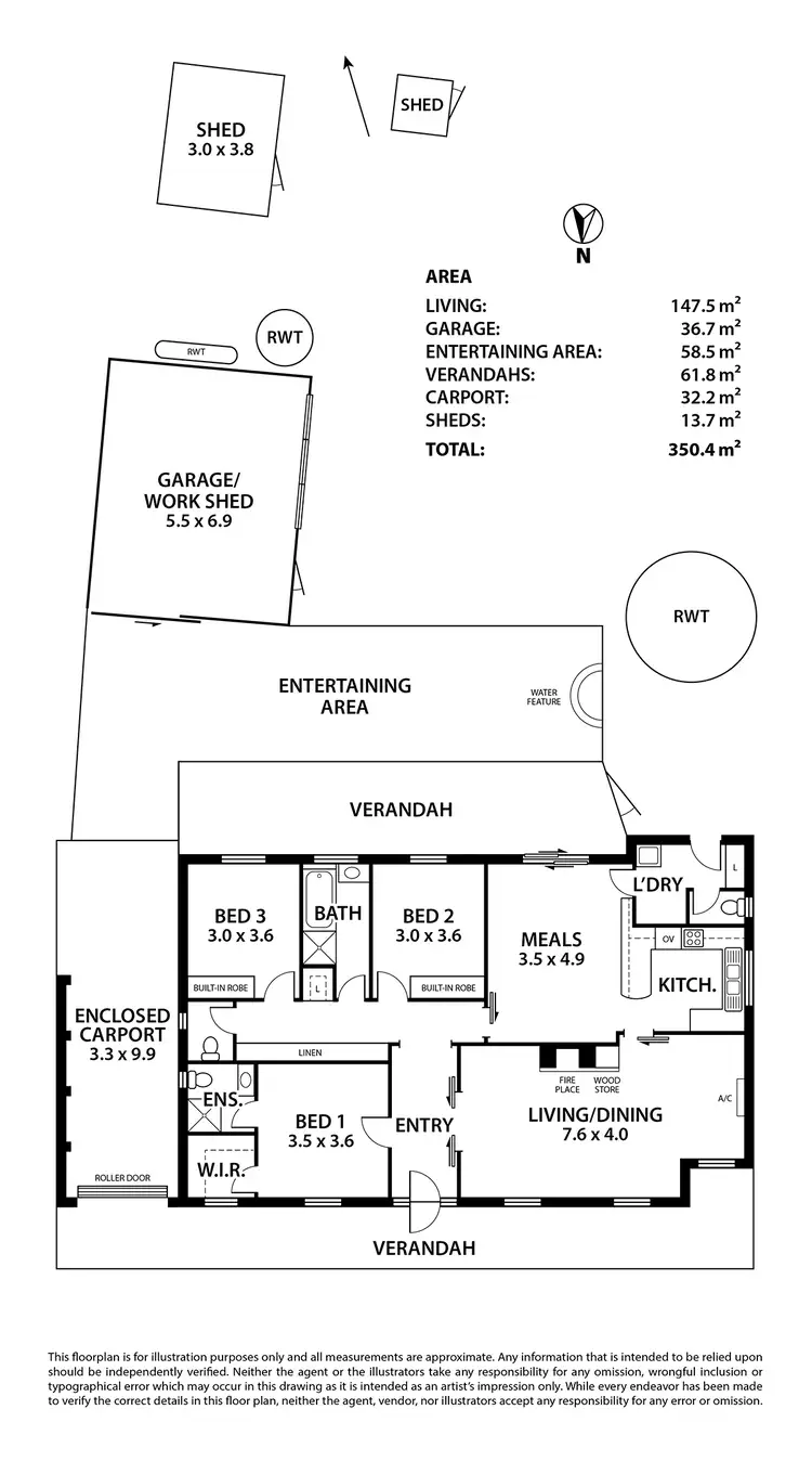 Floorplan of Homely house listing, 11 Fairfield Drive, Strathalbyn SA 5255
