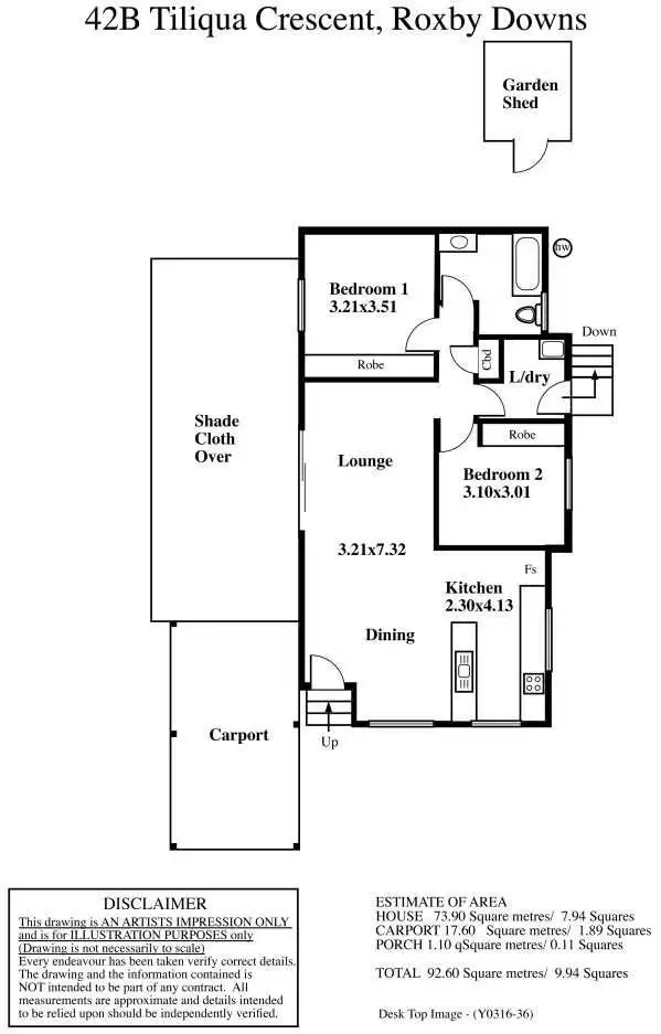 Floorplan of Homely house listing, 42B Tiliqua Crescent, Roxby Downs SA 5725