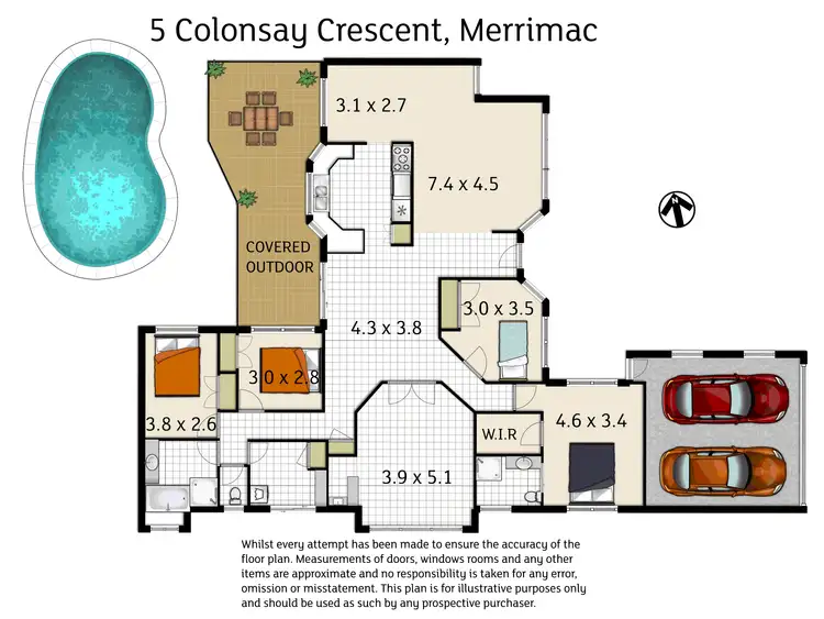 Floorplan of Homely house listing, 5 Colonsay Crescent, Merrimac QLD 4226