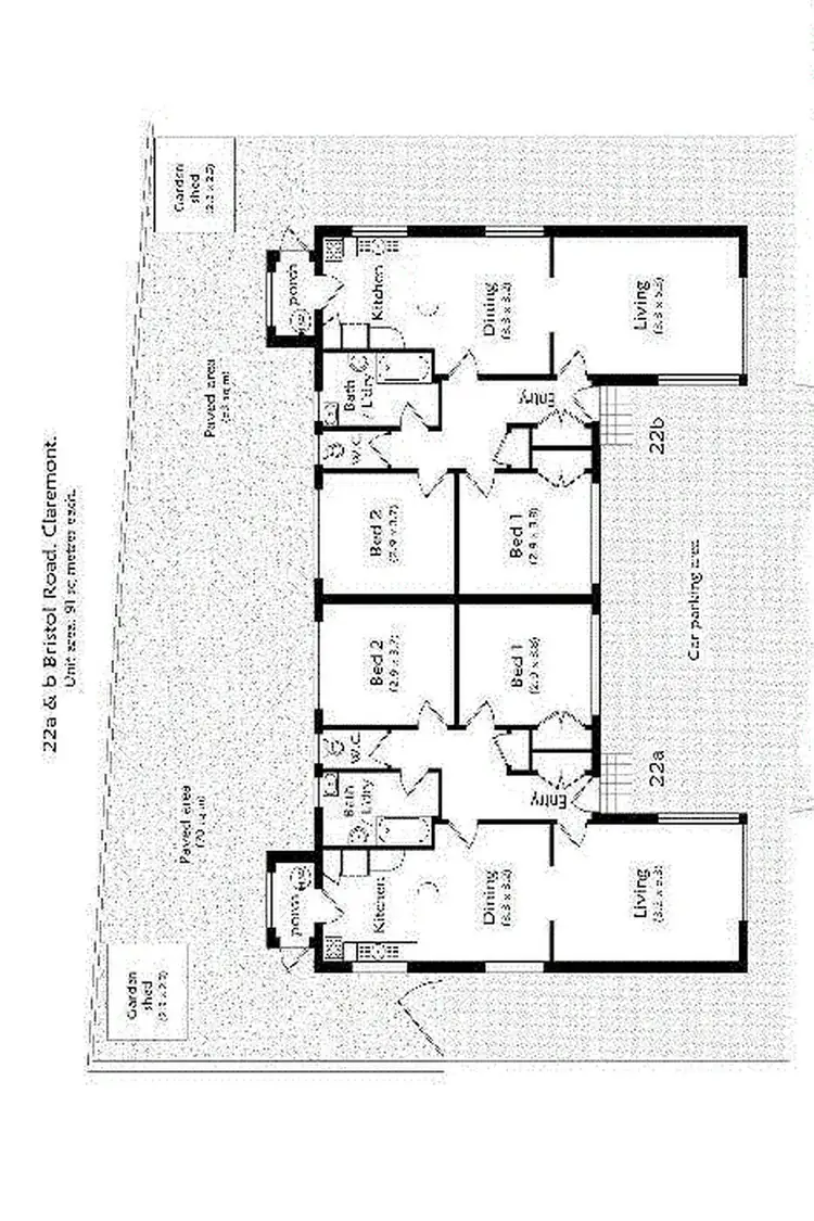Floorplan of Homely unit listing, Unit 1/22 Bristol Road, Claremont TAS 7011