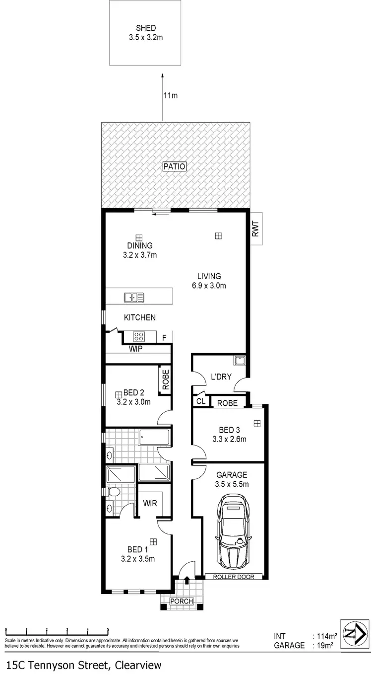 Floorplan of Homely house listing, 15C Tennyson Street, Clearview SA 5085