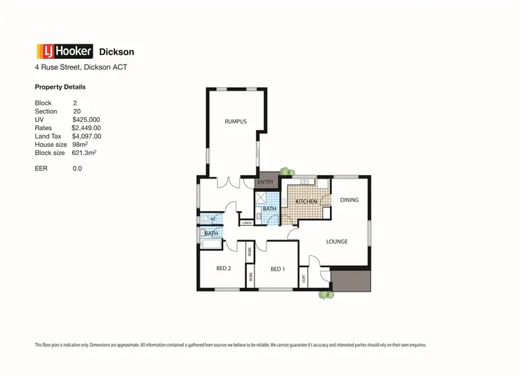 Floorplan of Homely house listing, 4 Ruse Street, Dickson ACT 2602