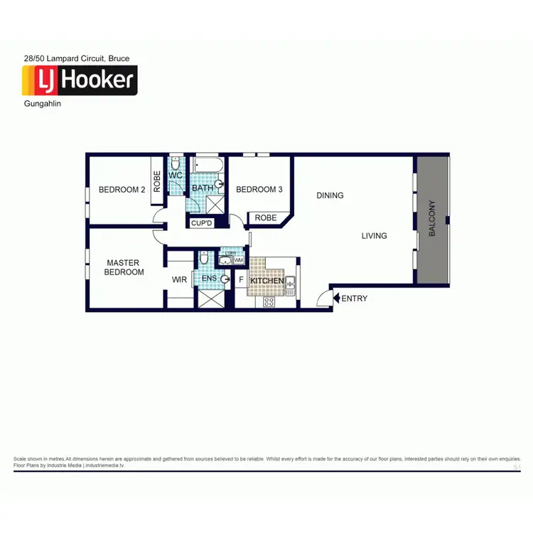 Floorplan of Homely apartment listing, 28/50 Lampard Circuit, Bruce ACT 2617