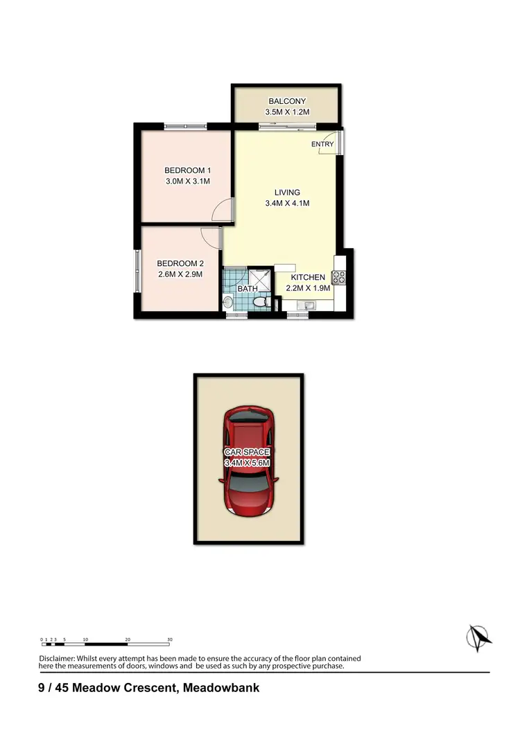 Floorplan of Homely apartment listing, 9/45 Meadow Crescent, Meadowbank NSW 2114