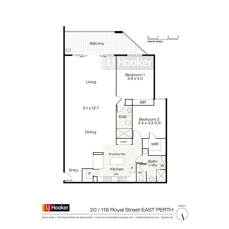 Floorplan of Homely apartment listing, 20/118 Royal Street, East Perth WA 6004