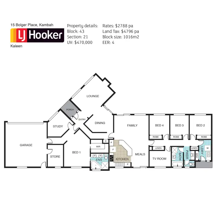 Floorplan of Homely house listing, 15 Bolger Place, Kambah ACT 2902