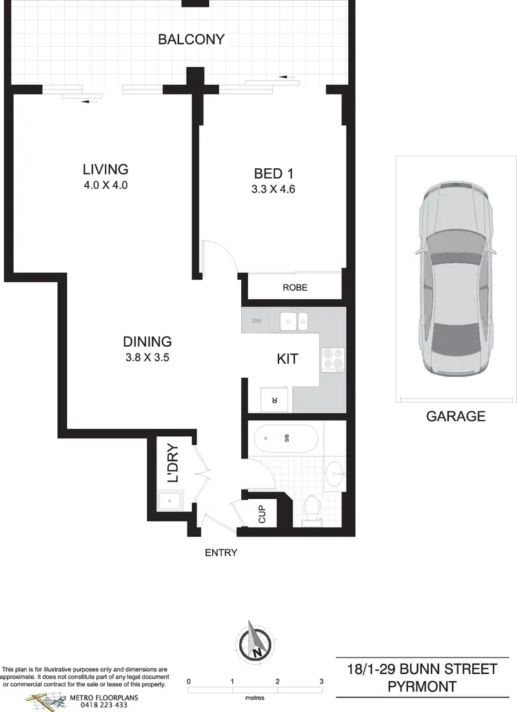 Floorplan of Homely apartment listing, 18/1- 29 Bunn Street, Pyrmont NSW 2009