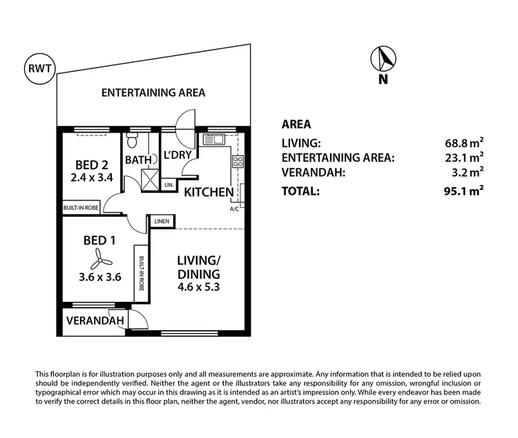 Floorplan of Homely unit listing, 6/13 Victoria Crescent, Mount Barker SA 5251