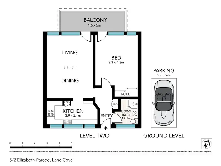 Floorplan of Homely apartment listing, 5/2 Elizabeth Parade, Lane Cove NSW 2066
