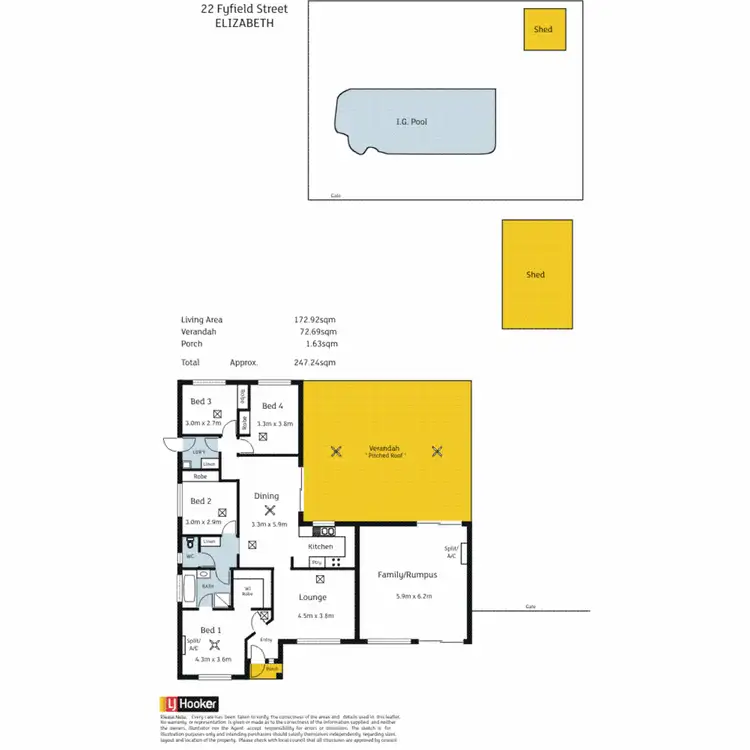Floorplan of Homely house listing, 22 Fyfield Street, Elizabeth SA 5112