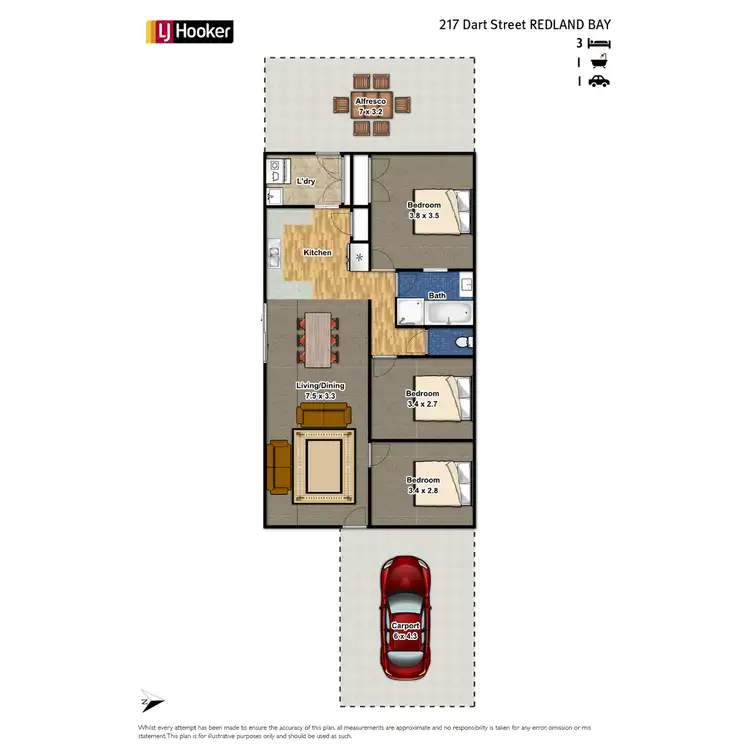 Floorplan of Homely house listing, 217 Dart Street, Redland Bay QLD 4165