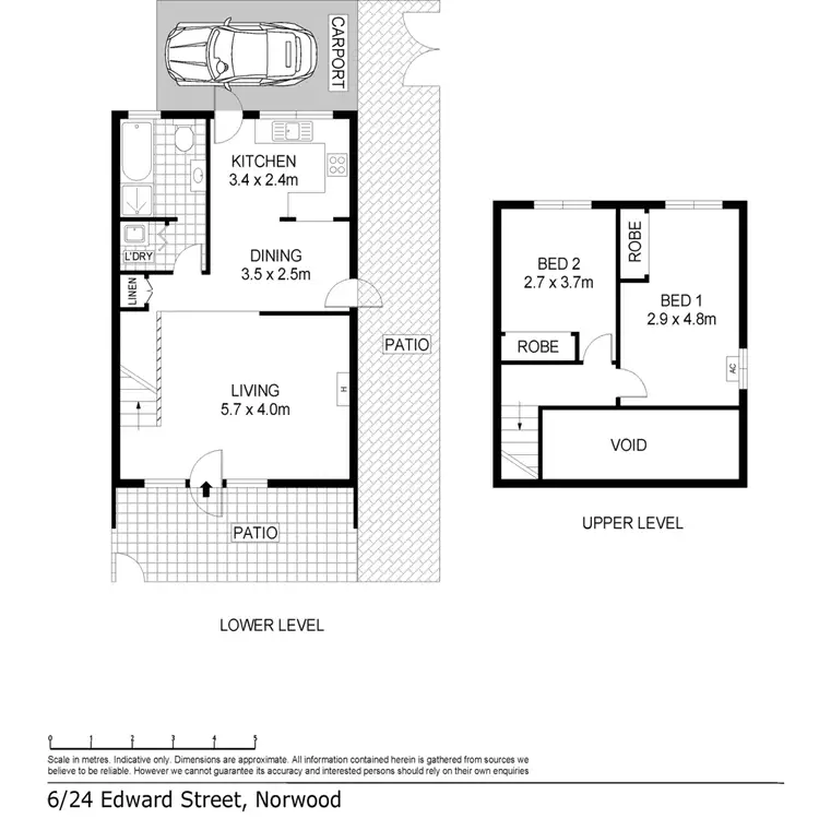 Floorplan of Homely townhouse listing, 6/24 Edward Street, Norwood SA 5067