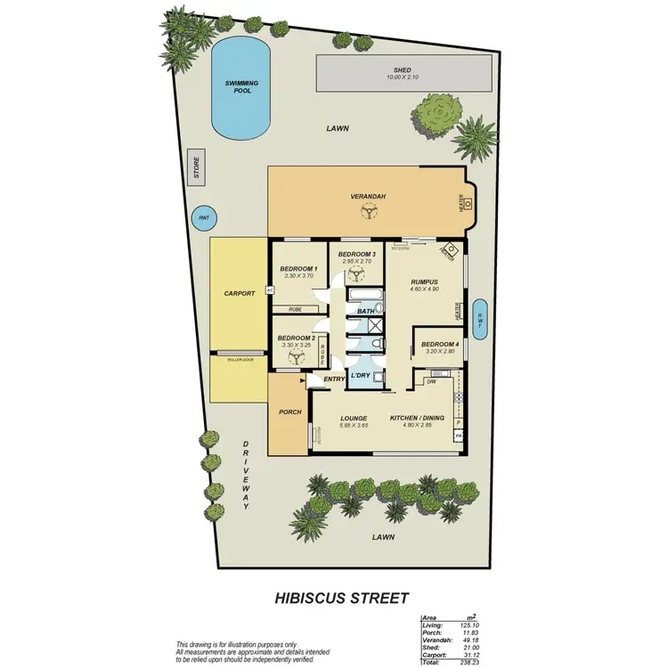Floorplan of Homely house listing, 7 Hibiscus Street, Elizabeth Vale SA 5112