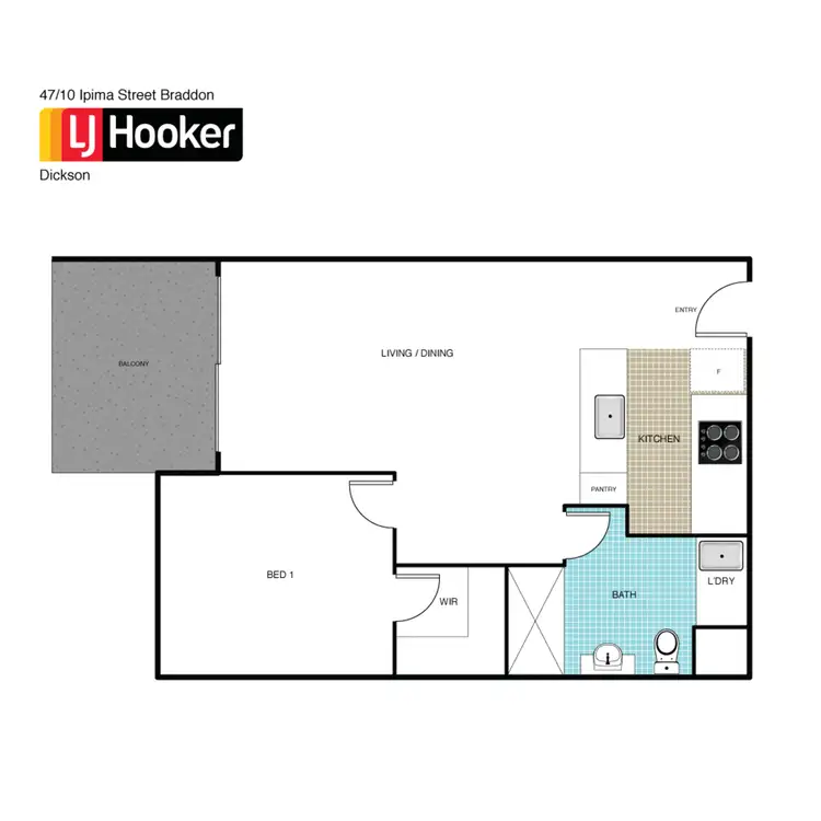 Floorplan of Homely unit listing, 47/10 Ipima Street, Braddon ACT 2612