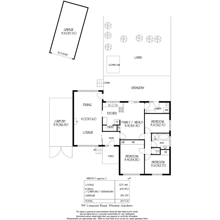 Floorplan of Homely house listing, 35 Longview Road, Windsor Gardens SA 5087