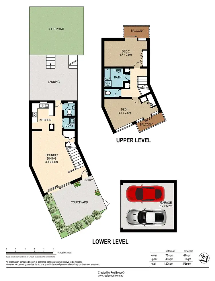 Floorplan of Homely townhouse listing, 2/75 Bellevue Terrace, St Lucia QLD 4067