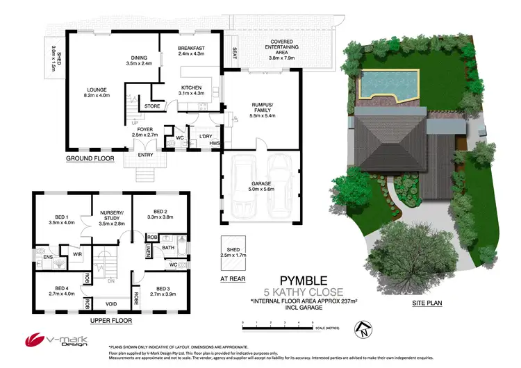 Floorplan of Homely house listing, 5 Kathy Close, Pymble NSW 2073