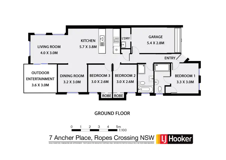 Floorplan of Homely house listing, 7 Ancher Place, Ropes Crossing NSW 2760
