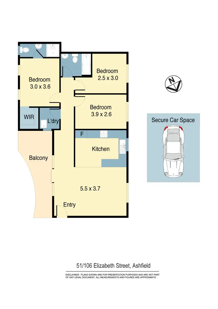 Floorplan of Homely unit listing, 51/106 Elizabeth Street, Ashfield NSW 2131