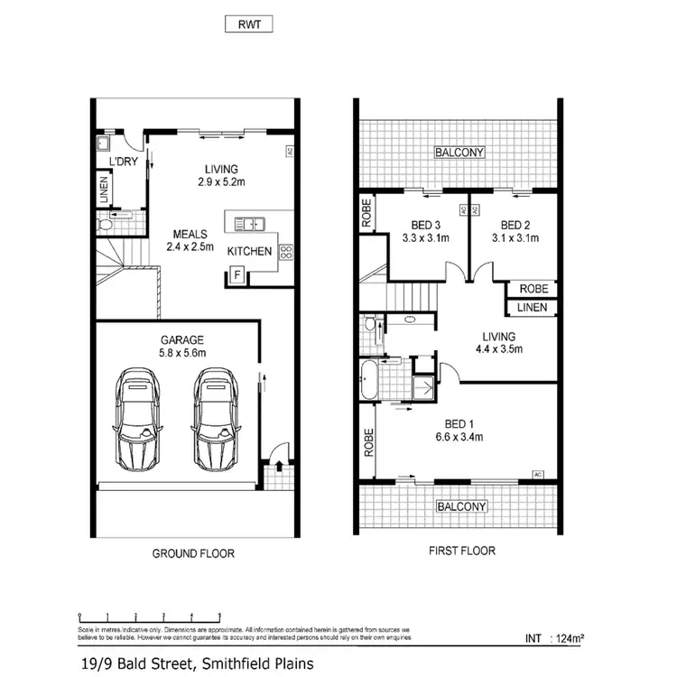 Floorplan of Homely townhouse listing, 19/9 Bald Street, Smithfield Plains SA 5114