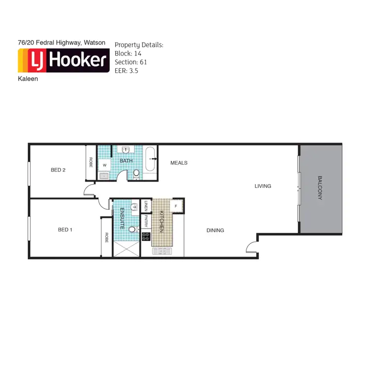 Floorplan of Homely unit listing, 76/20 Federal Highway, Watson ACT 2602