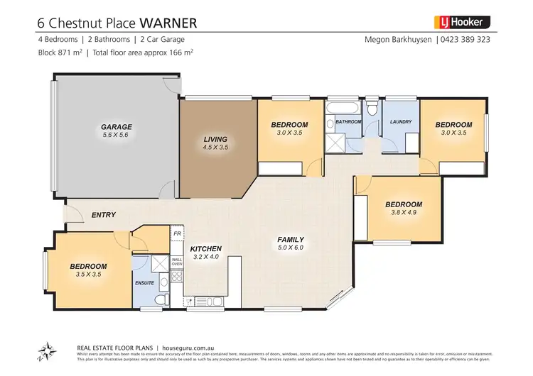 Floorplan of Homely house listing, 6 Chestnut Place, Warner QLD 4500
