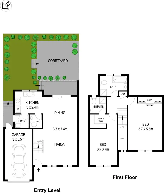 Floorplan of Homely townhouse listing, 14/37-39 Windsor Road, Kellyville NSW 2155