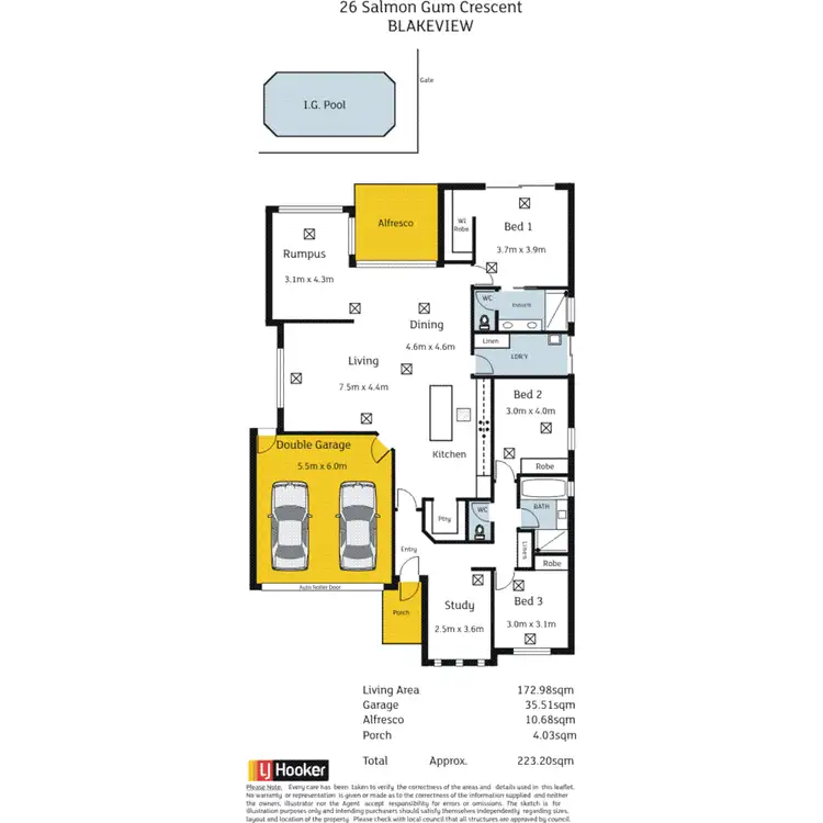 Floorplan of Homely house listing, 26 Salmon Gum Crescent, Blakeview SA 5114