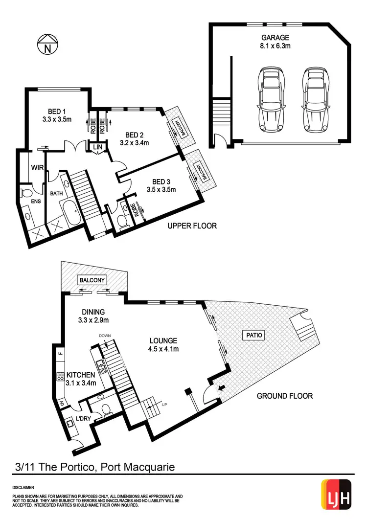 Floorplan of Homely townhouse listing, 3/11 The Portico, Port Macquarie NSW 2444