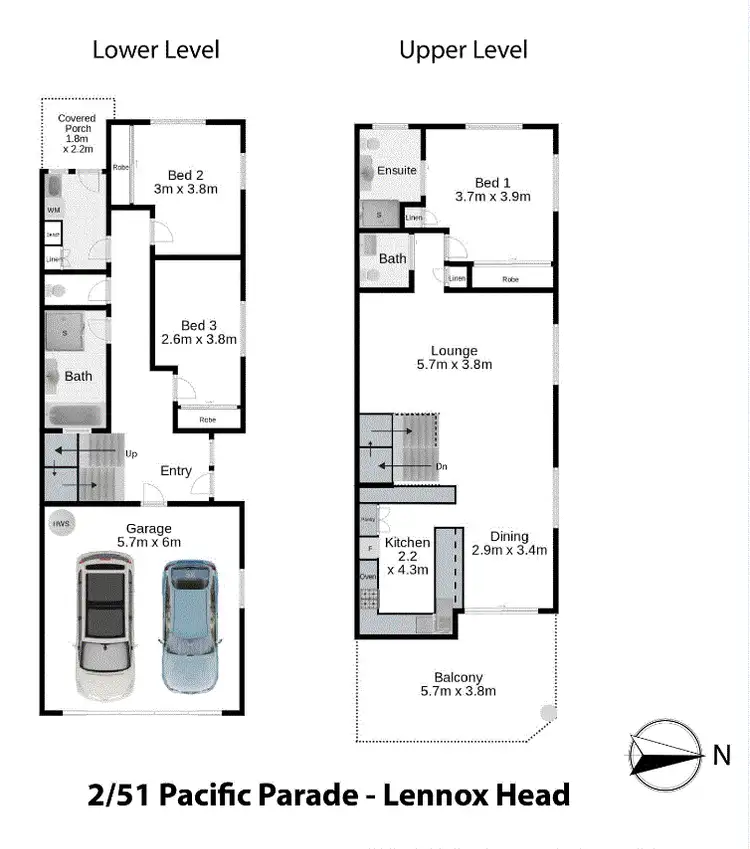 Floorplan of Homely townhouse listing, 2/51 Pacific Parade, Lennox Head NSW 2478