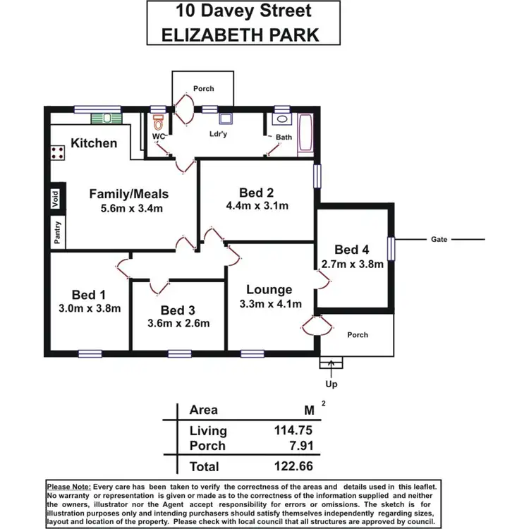 Floorplan of Homely house listing, 10 Davey Street, Elizabeth Park SA 5113