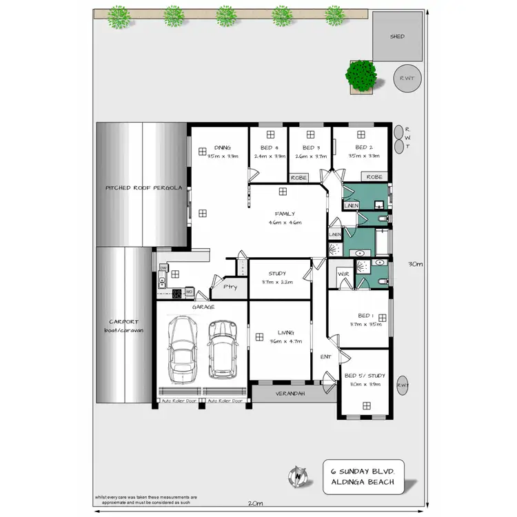 Floorplan of Homely house listing, 6 Sunday Boulevard, Aldinga Beach SA 5173