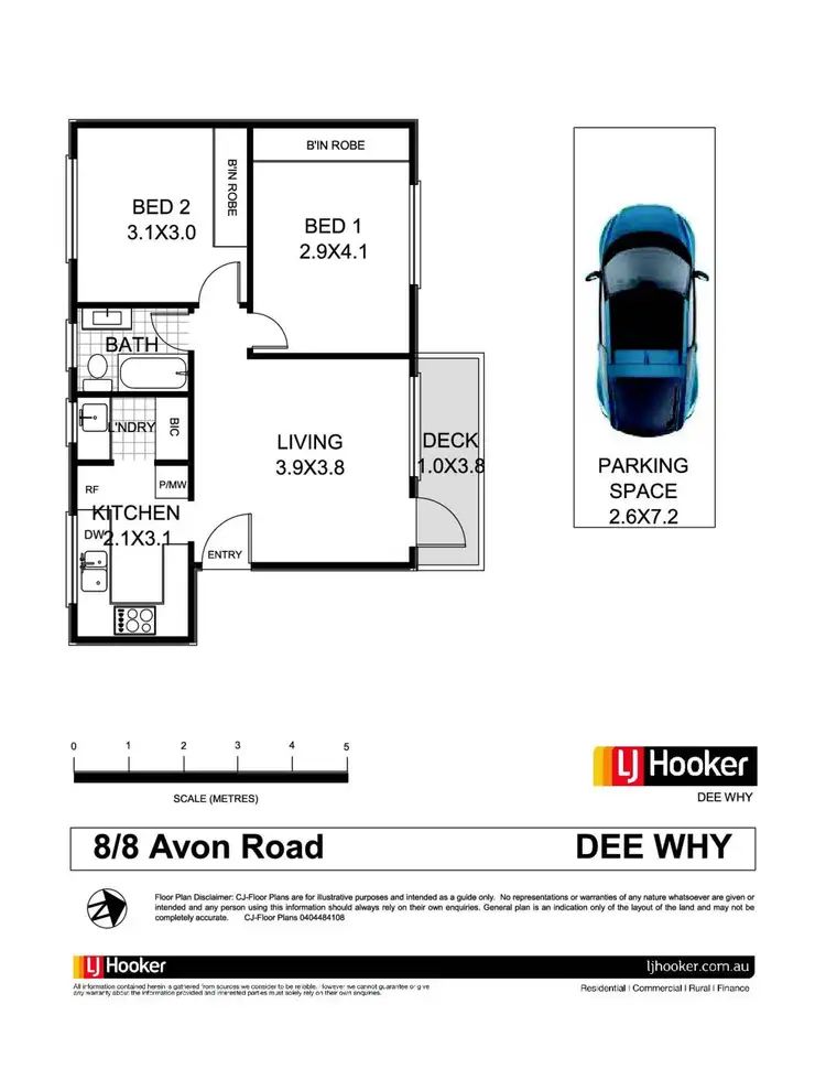 Floorplan of Homely unit listing, 8/8 Avon Road, Dee Why NSW 2099