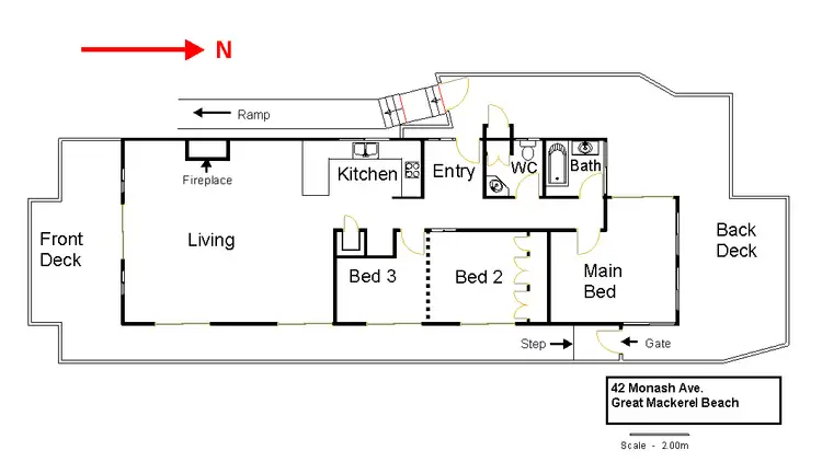 Floorplan of Homely house listing, 42 Monash Avenue, Great Mackeral Beach NSW 2108