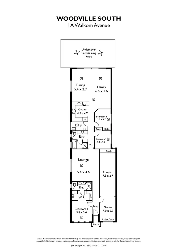 Floorplan of Homely house listing, 1A Walkom Avenue, Woodville South SA 5011
