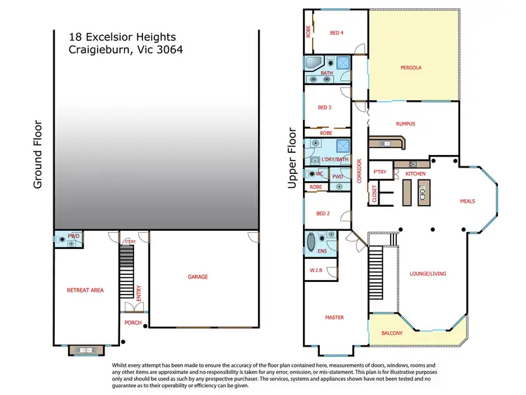 Floorplan of Homely house listing, 18 Excelsior Heights, Craigieburn VIC 3064