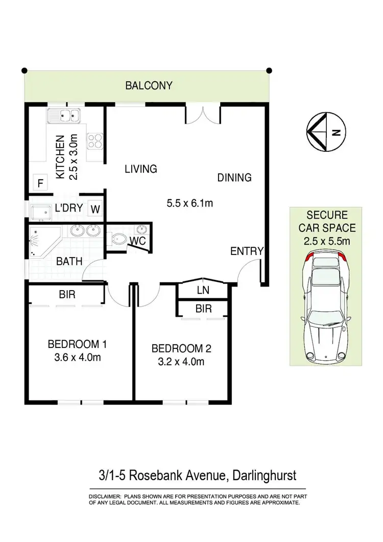 Floorplan of Homely apartment listing, 3/1-5 Rosebank Street, Darlinghurst NSW 2010