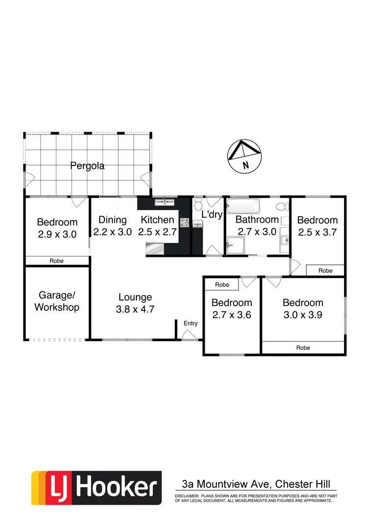 Floorplan of Homely house listing, 3A Mountview Ave, Chester Hill NSW 2162