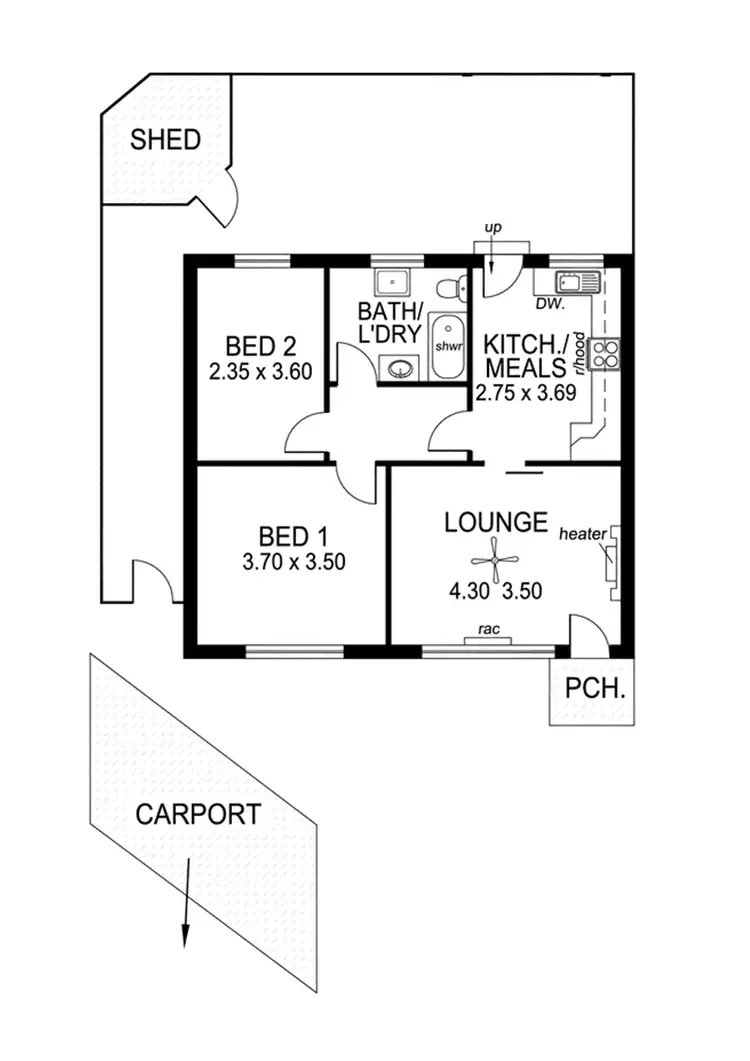 Floorplan of Homely unit listing, 8/12 Crozier Terrace, Oaklands Park SA 5046