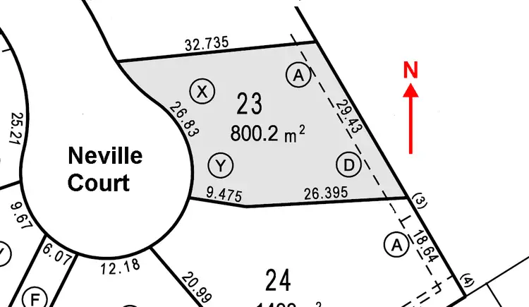 Floorplan of Homely land listing, 6 Neville Court, Goonellabah NSW 2480