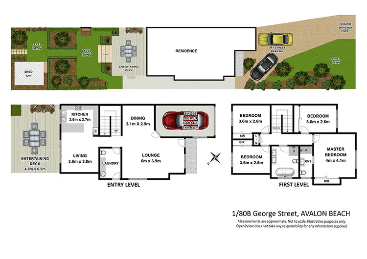 Floorplan of Homely townhouse listing, 1/80B George Street, Avalon Beach NSW 2107
