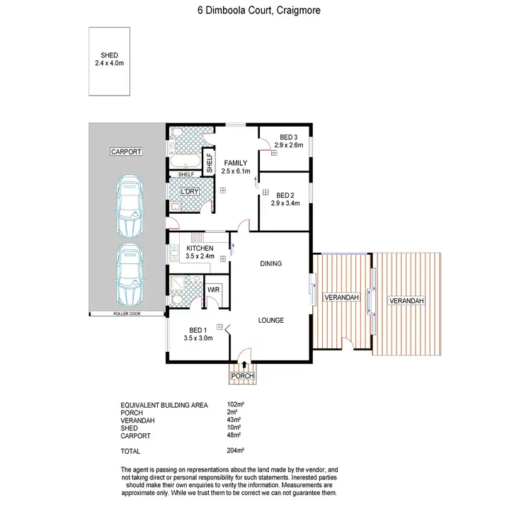 Floorplan of Homely house listing, 6 Dimboola Court, Craigmore SA 5114